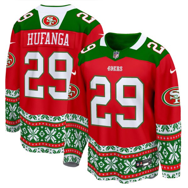 Men's 49ers 2024 Christmas Premier Breakaway Jersey - All Printed - Image 10