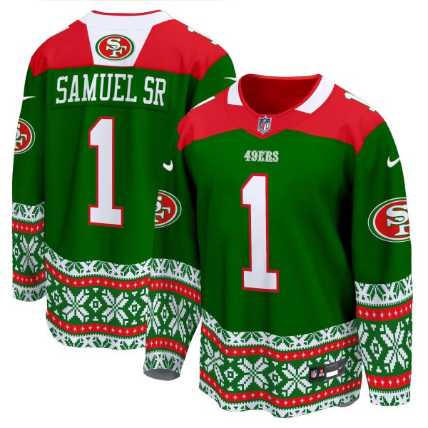 Men's 49ers 2024 Christmas Premier Breakaway Jersey - All Printed - Image 12