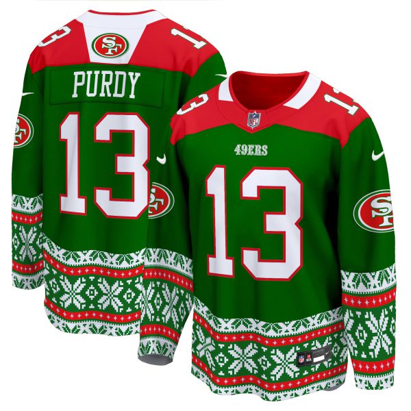 Men's 49ers 2024 Christmas Premier Breakaway Jersey - All Printed - Image 13