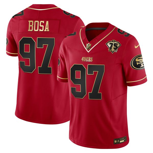 Youth's 49ers 2023 Vapor Gold Limited Jersey - All Stitched - Image 7