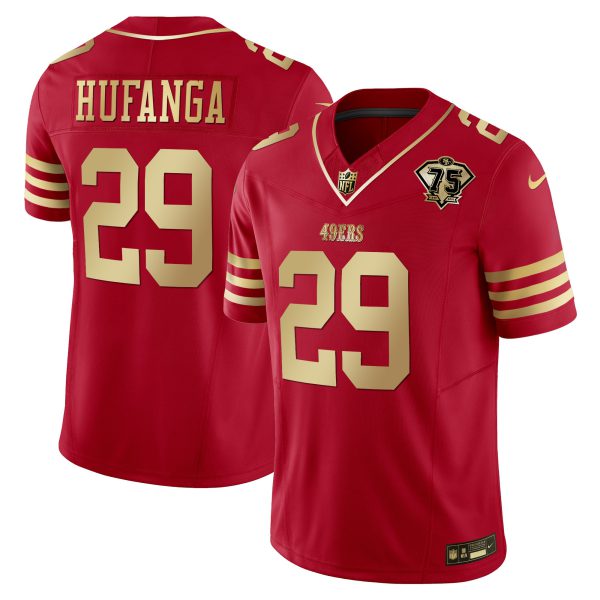 Youth's 49ers 2023 Vapor Gold Limited Jersey - All Stitched - Image 40