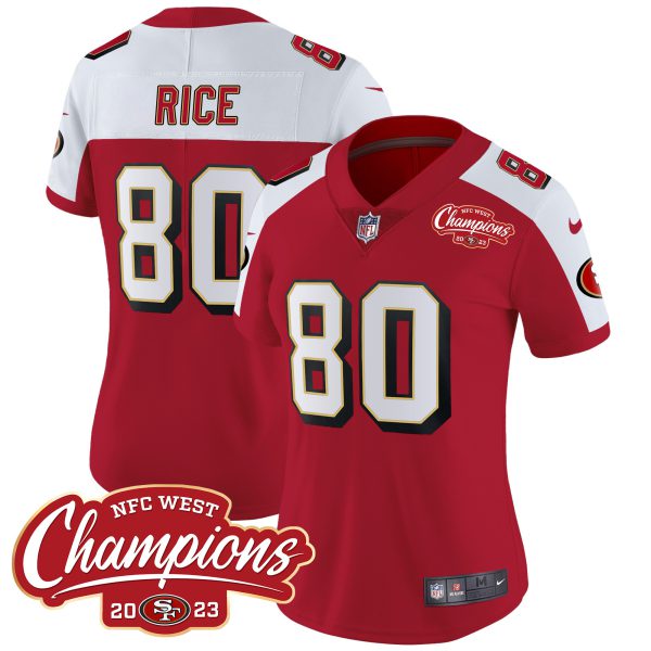 Women's 49ers Throwback NFC West Champions Patch Vapor Jersey - All Stitched - Image 36