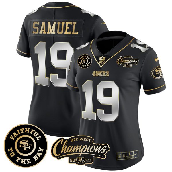 Women's 49ers Faithful & 2023 NFC West Champions Patch Vapor Jersey - All Stitched - Image 32