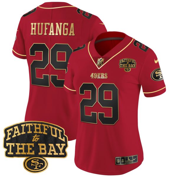 Women's 49ers Faithful To The Bay Patch Vapor Limited Jersey V8 - All Stitched - Image 30