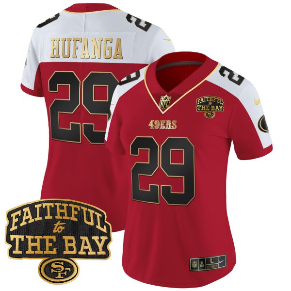 Women's 49ers Faithful To The Bay Patch Vapor Limited Jersey V8 - All Stitched - Image 50