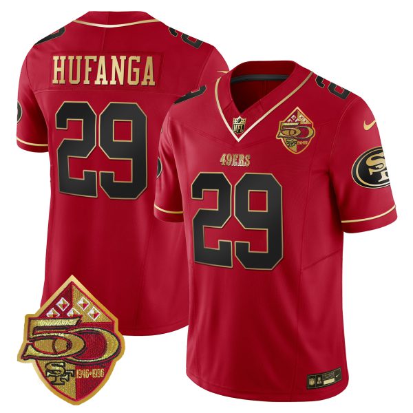 Men's 49ers 50th Anniversary Patch Vapor Limited Jersey - All Stitched - Image 30