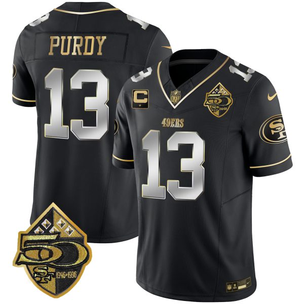 Men's 49ers 50th Anniversary Patch Vapor Limited Jersey - All Stitched - Image 31