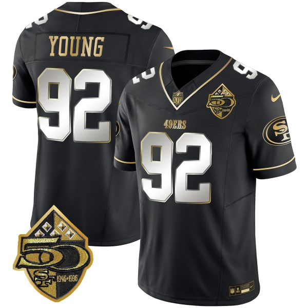 Men's 49ers 50th Anniversary Patch Vapor Limited Jersey - All Stitched - Image 32