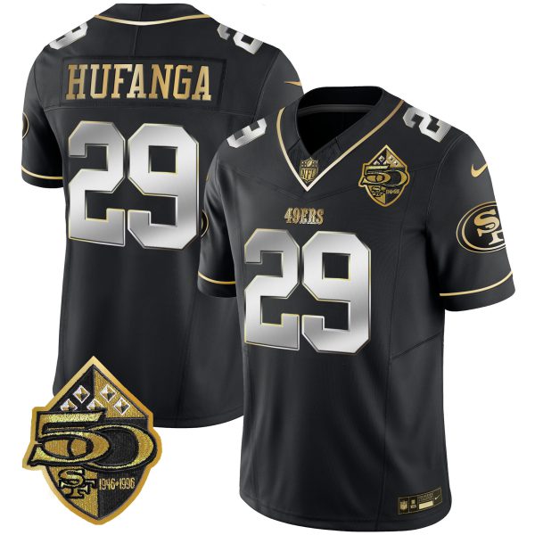 Men's 49ers 50th Anniversary Patch Vapor Limited Jersey - All Stitched - Image 40