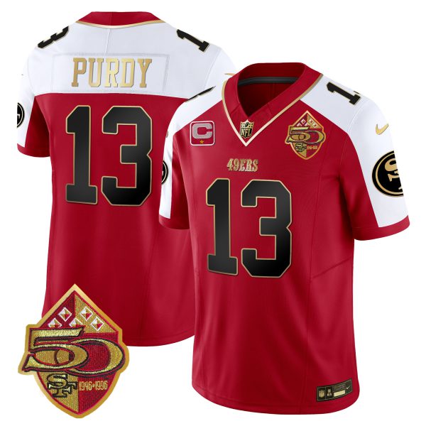 Men's 49ers 50th Anniversary Patch Vapor Limited Jersey - All Stitched - Image 41