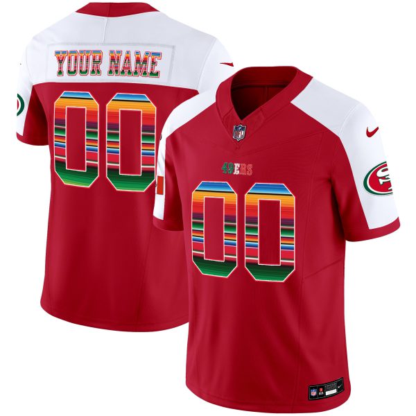 49ers Mexico Vapor Custom Jersey V3 - All Stitched - Image 5