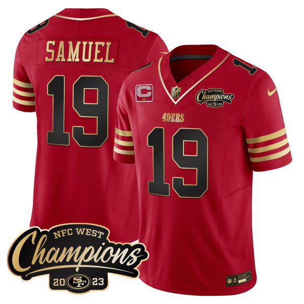 Men's 49ers 2023 NFC West Champions Patch Vapor Jersey - All Stitched - Image 12