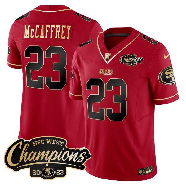 Men's 49ers 2023 NFC West Champions Patch Vapor Jersey - All Stitched - Image 21