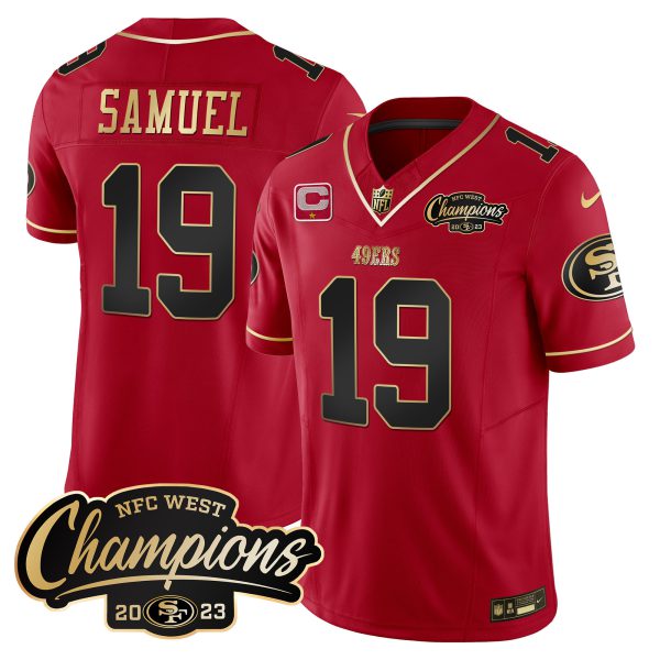 Men's 49ers 2023 NFC West Champions Patch Vapor Jersey - All Stitched - Image 22