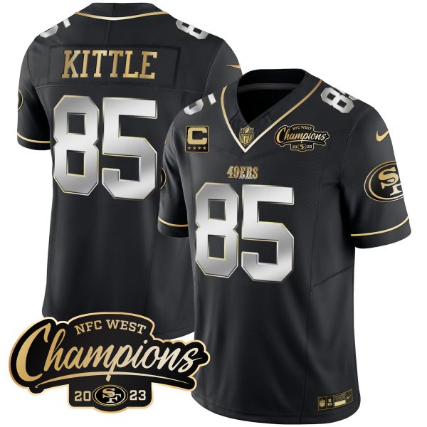 Men's 49ers 2023 NFC West Champions Patch Vapor Jersey - All Stitched - Image 44