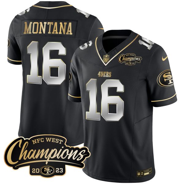 Men's 49ers 2023 NFC West Champions Patch Vapor Jersey - All Stitched - Image 48