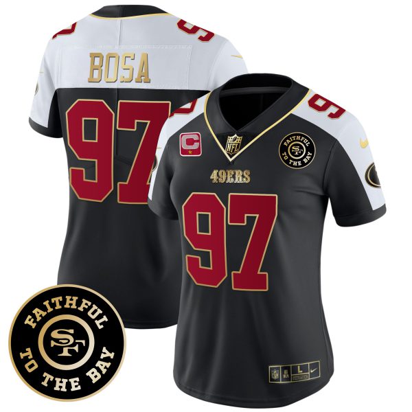 Women's 49ers Faithful To The Bay Patch Vapor Limited Jersey - All Stitched - Image 7