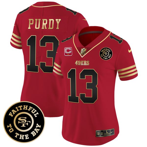 Women's 49ers Faithful To The Bay Patch Vapor Limited Jersey - All Stitched - Image 13