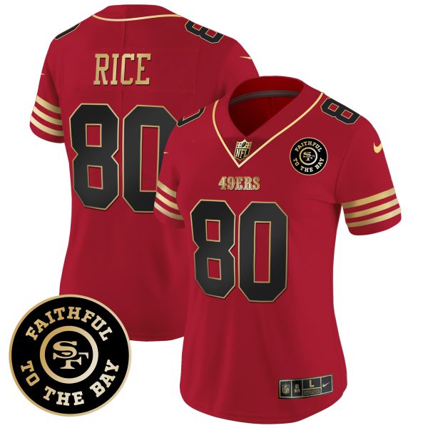 Women's 49ers Faithful To The Bay Patch Vapor Limited Jersey - All Stitched - Image 16