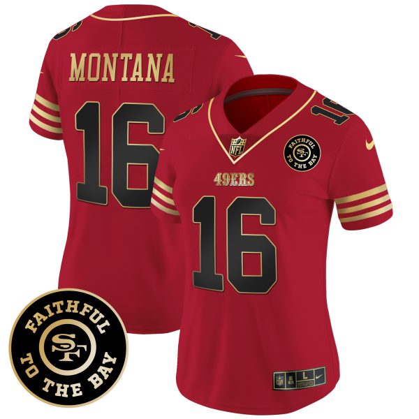 Women's 49ers Faithful To The Bay Patch Vapor Limited Jersey - All Stitched - Image 18