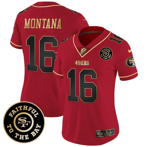 Women's 49ers Faithful To The Bay Patch Vapor Limited Jersey - All Stitched - Image 28