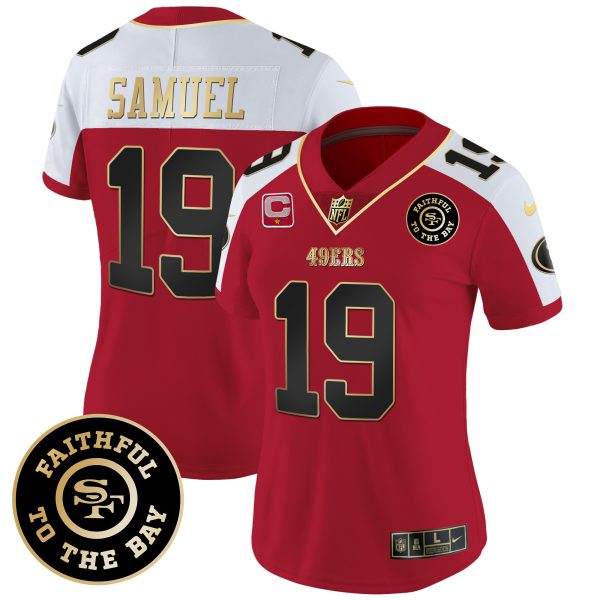 Women's 49ers Faithful To The Bay Patch Vapor Limited Jersey - All Stitched - Image 42