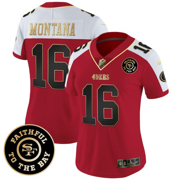 Women's 49ers Faithful To The Bay Patch Vapor Limited Jersey - All Stitched - Image 48