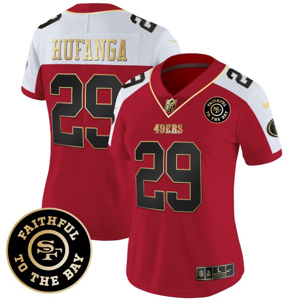 Women's 49ers Faithful To The Bay Patch Vapor Limited Jersey - All Stitched - Image 50