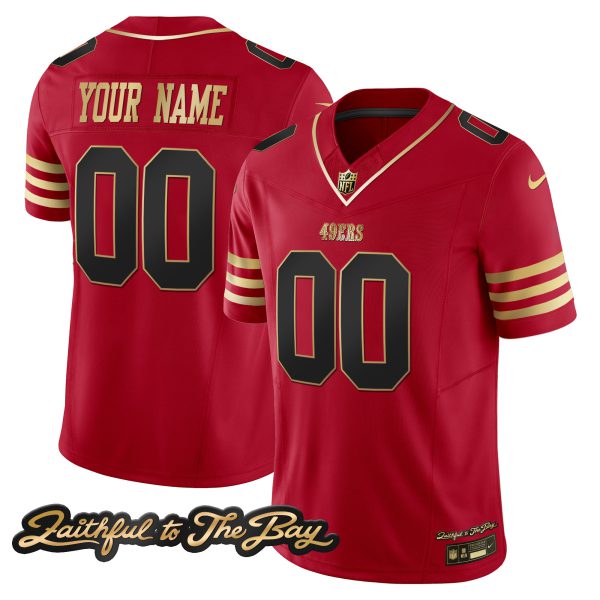 49ers Faithful To The Bay Patch Vapor Custom Jersey V3 - All Stitched - Image 2