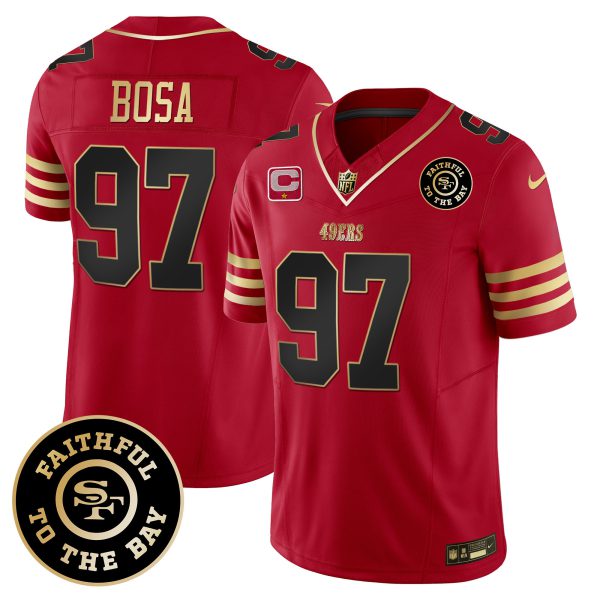 Youth's 49ers Faithful To The Bay Patch Vapor Limited Jersey - All Stitched - Image 17
