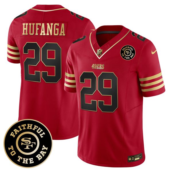 Youth's 49ers Faithful To The Bay Patch Vapor Limited Jersey - All Stitched - Image 20