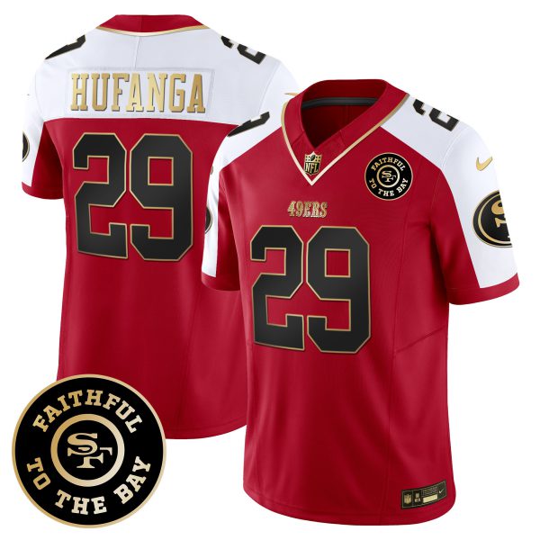 Youth's 49ers Faithful To The Bay Patch Vapor Limited Jersey - All Stitched - Image 50