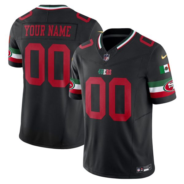49ers Mexico Vapor Custom Jersey V2 - All Stitched - Image 3