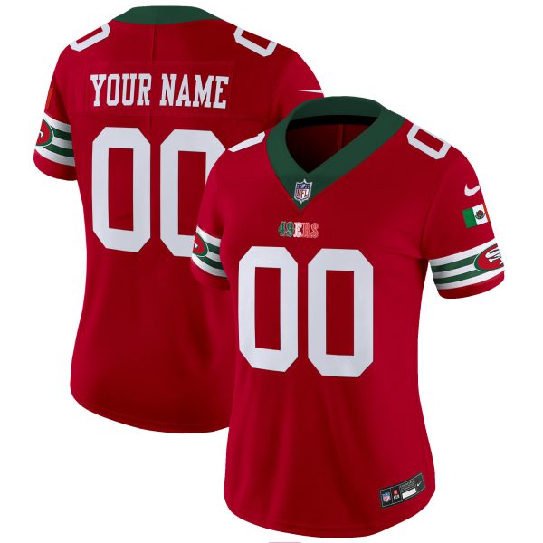 49ers Mexico Vapor Custom Jersey V2 - All Stitched - Image 7