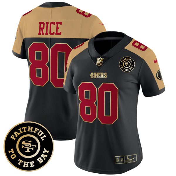Women's 49ers Faithful To The Bay Patch Vapor Limited Jersey V7 - All Stitched - Image 6