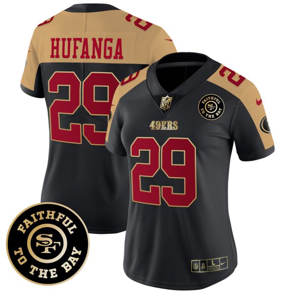 Women's 49ers Faithful To The Bay Patch Vapor Limited Jersey V7 - All Stitched - Image 10
