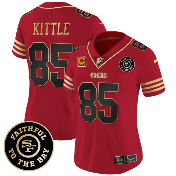 Women's 49ers Faithful To The Bay Patch Vapor Limited Jersey V7 - All Stitched - Image 14