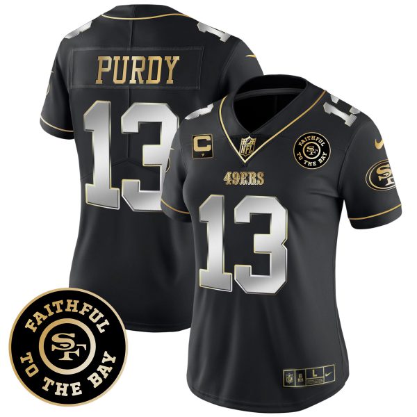 Women's 49ers Faithful To The Bay Patch Vapor Limited Jersey V7 - All Stitched - Image 33