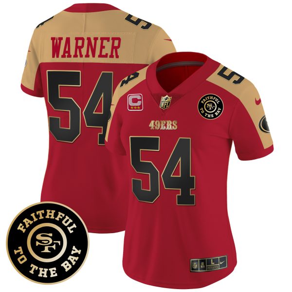 Women's 49ers Faithful To The Bay Patch Vapor Limited Jersey V7 - All Stitched - Image 45