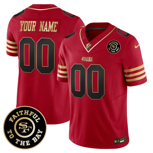 49ers Faithful To The Bay Patch Vapor Limited Custom Jersey - All Stitched - Image 2