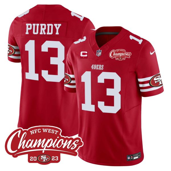 Brock Purdy San Francisco 49ers 2023 NFC West Champions Jersey - All Stitched
