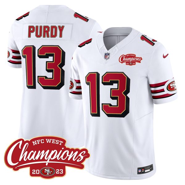 Brock Purdy 49ers Throwback NFC West Champions Patch Vapor Jersey - All Stitched - Image 2