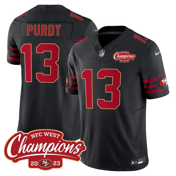 Brock Purdy 49ers Throwback NFC West Champions Patch Vapor Jersey - All Stitched - Image 3