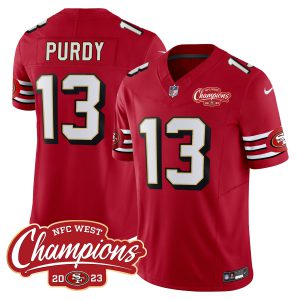 Brock Purdy 49ers Throwback NFC West Champions Patch Vapor Jersey - All Stitched