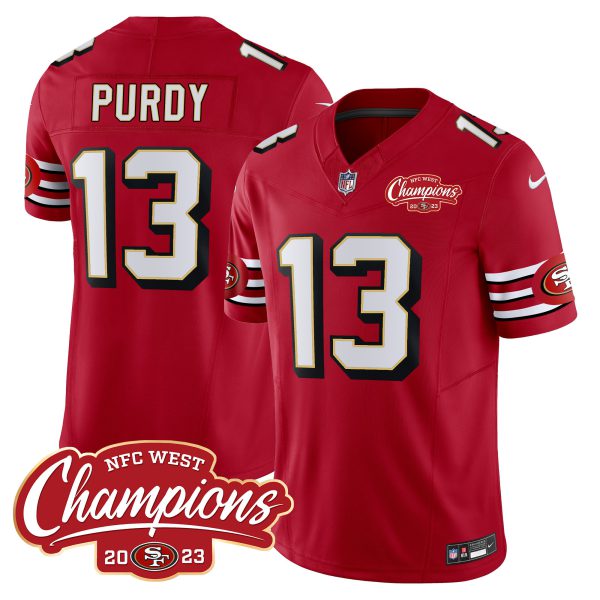 Brock Purdy 49ers Throwback NFC West Champions Patch Vapor Jersey - All Stitched