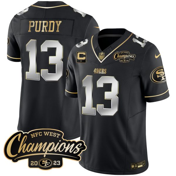 Brock Purdy 49ers 2023 NFC West Champions Patch Vapor Jersey - All Stitched - Image 5