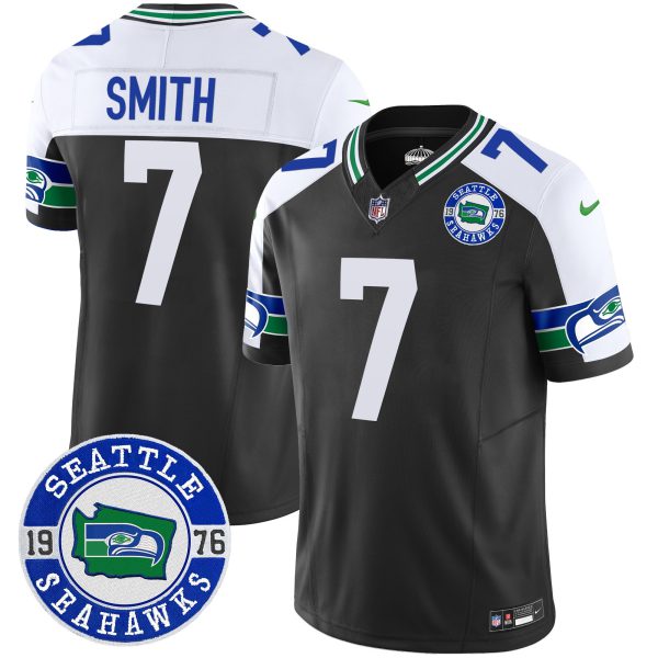 Men's Seahawks Throwback Est. 1976 Patch Vapor Limited Jersey - All Stitched - Image 4