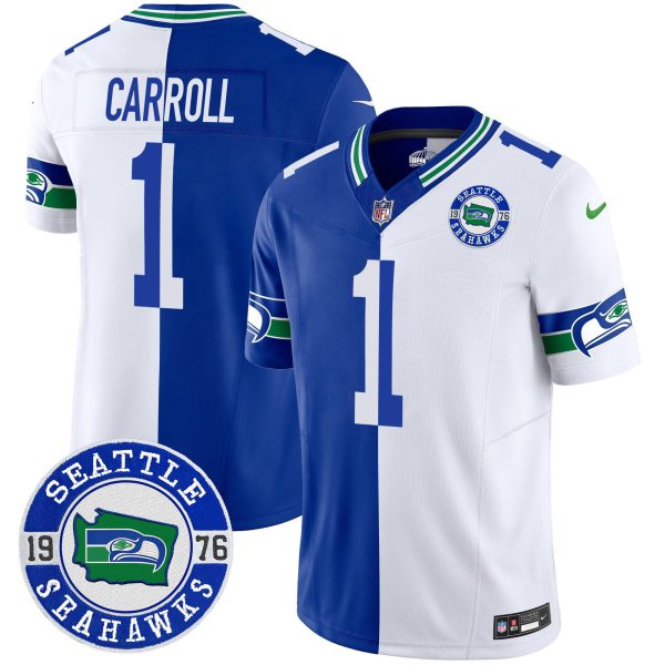 Men's Seahawks Throwback Est. 1976 Patch Vapor Limited Jersey - All Stitched - Image 37