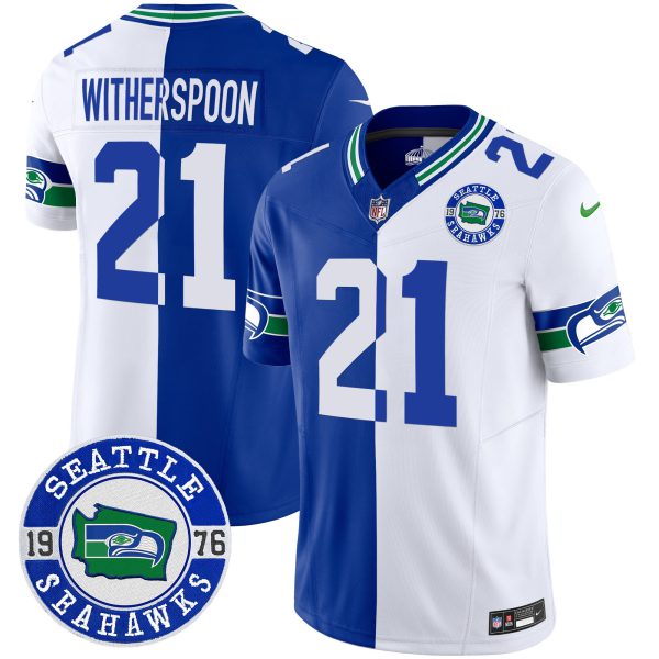 Men's Seahawks Throwback Est. 1976 Patch Vapor Limited Jersey - All Stitched - Image 39