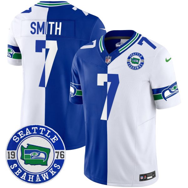 Men's Seahawks Throwback Est. 1976 Patch Vapor Limited Jersey - All Stitched - Image 40